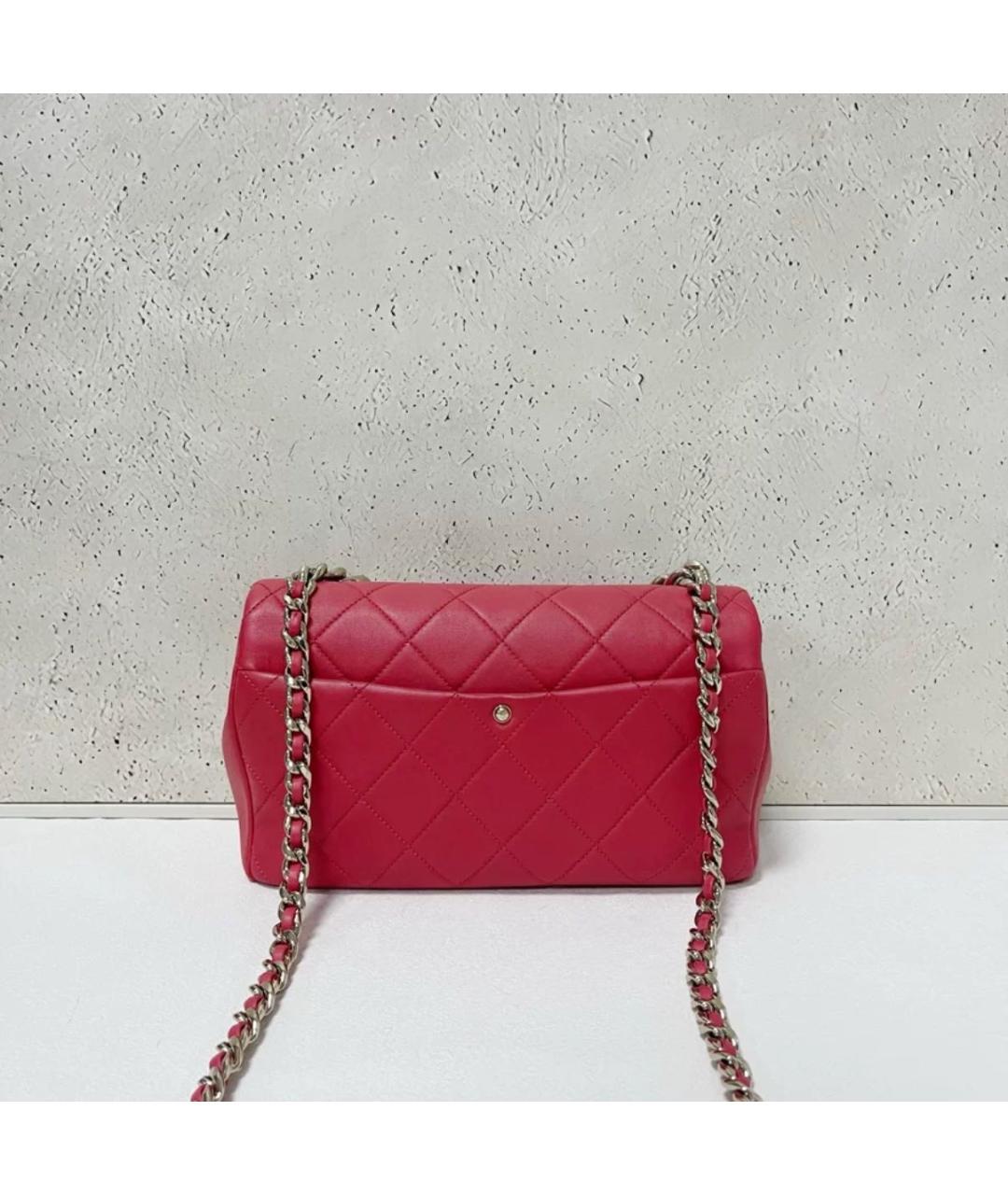 CHANEL Розовая кожаная сумка через плечо, фото 2