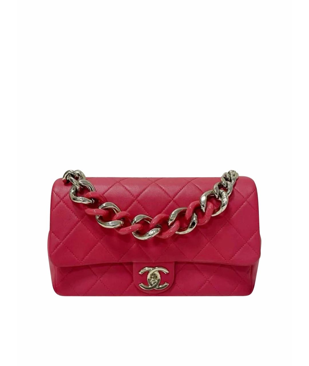 CHANEL Розовая кожаная сумка через плечо, фото 1