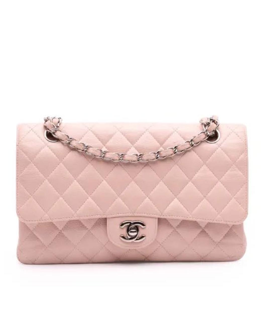 CHANEL Розовая кожаная сумка через плечо, фото 4