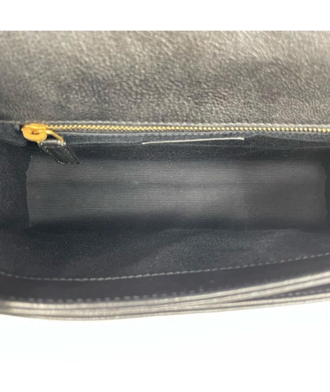 SAINT LAURENT Черная кожаная сумка через плечо, фото 8