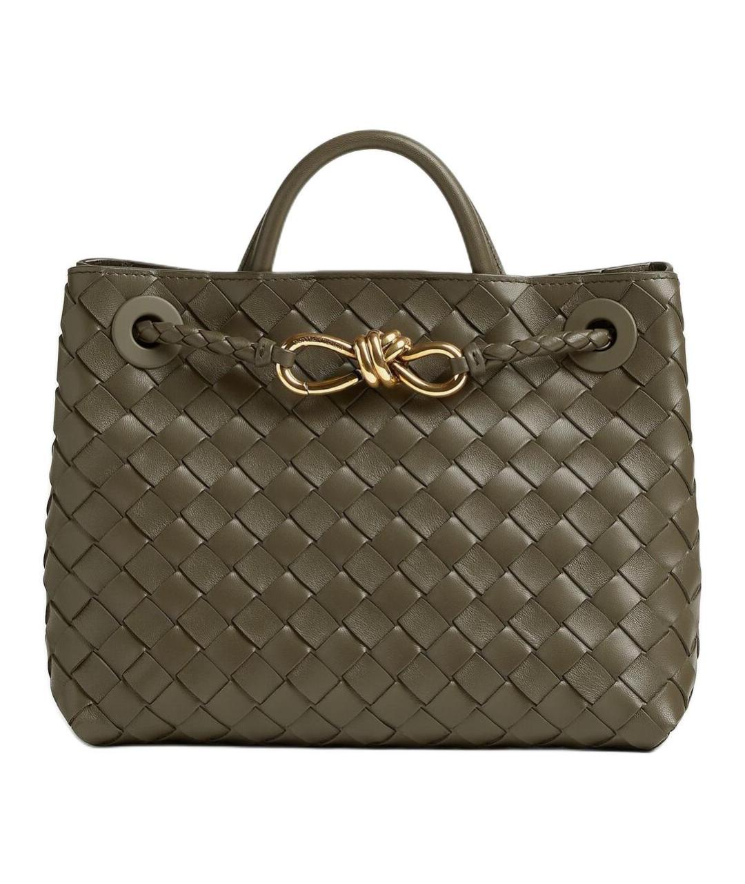 BOTTEGA VENETA Зеленая кожаная сумка через плечо, фото 1