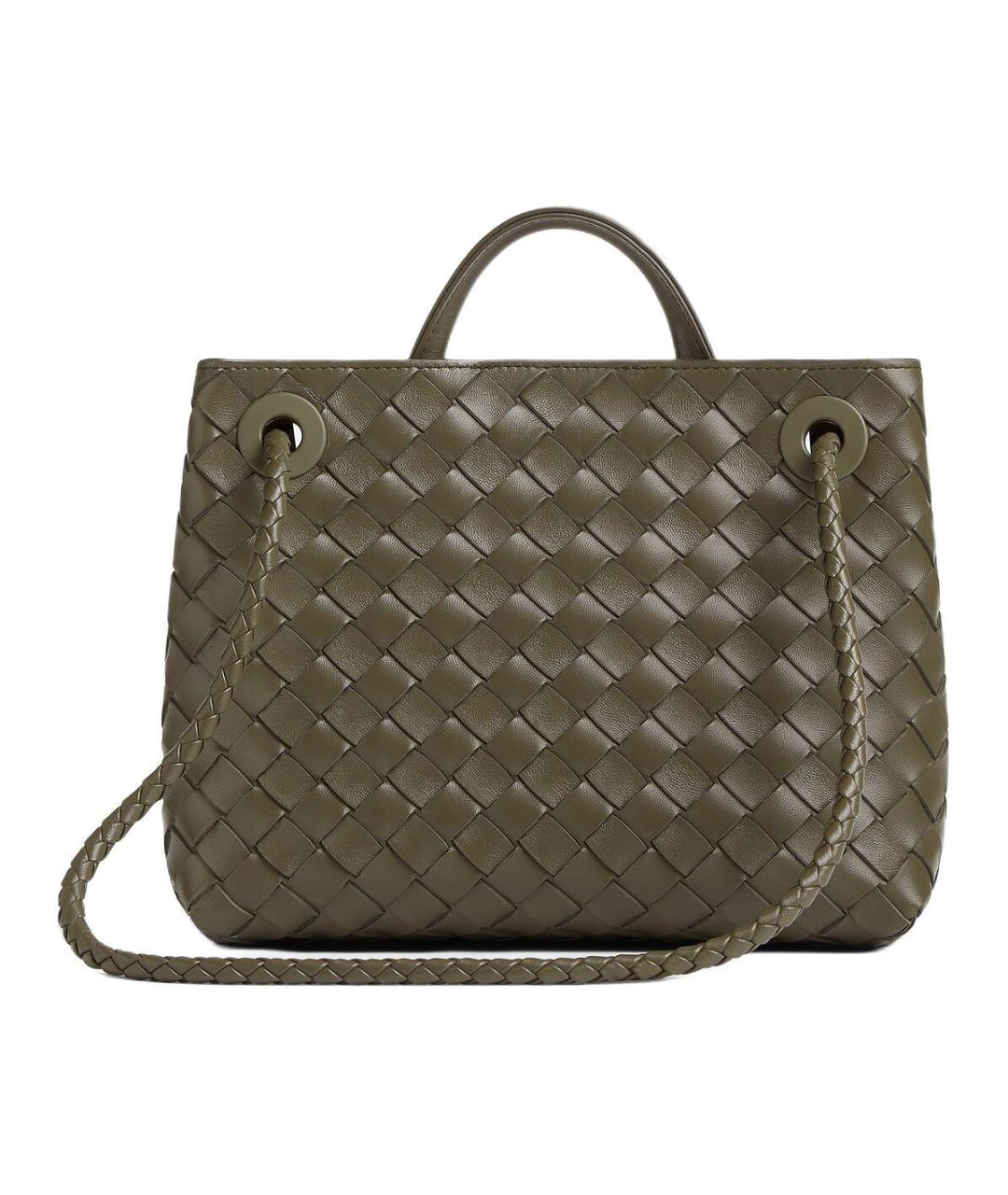 BOTTEGA VENETA Зеленая кожаная сумка через плечо, фото 2