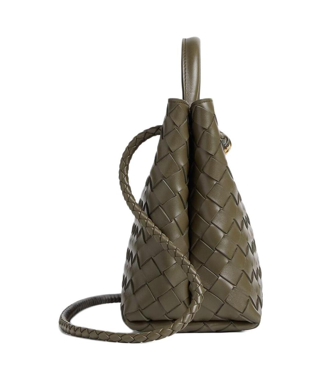 BOTTEGA VENETA Зеленая кожаная сумка через плечо, фото 3