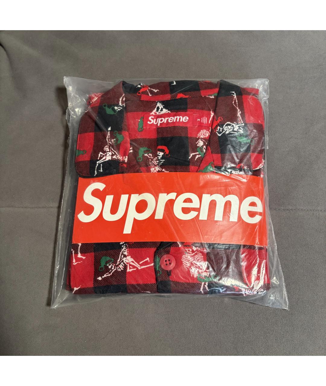 SUPREME Красная хлопковая пижама, фото 5