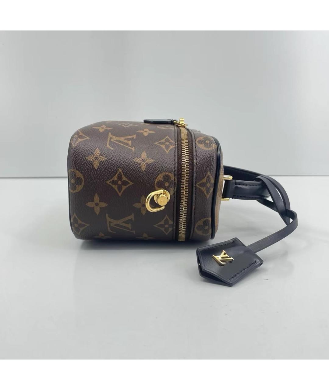 LOUIS VUITTON Коричневая кожаная сумка через плечо, фото 4