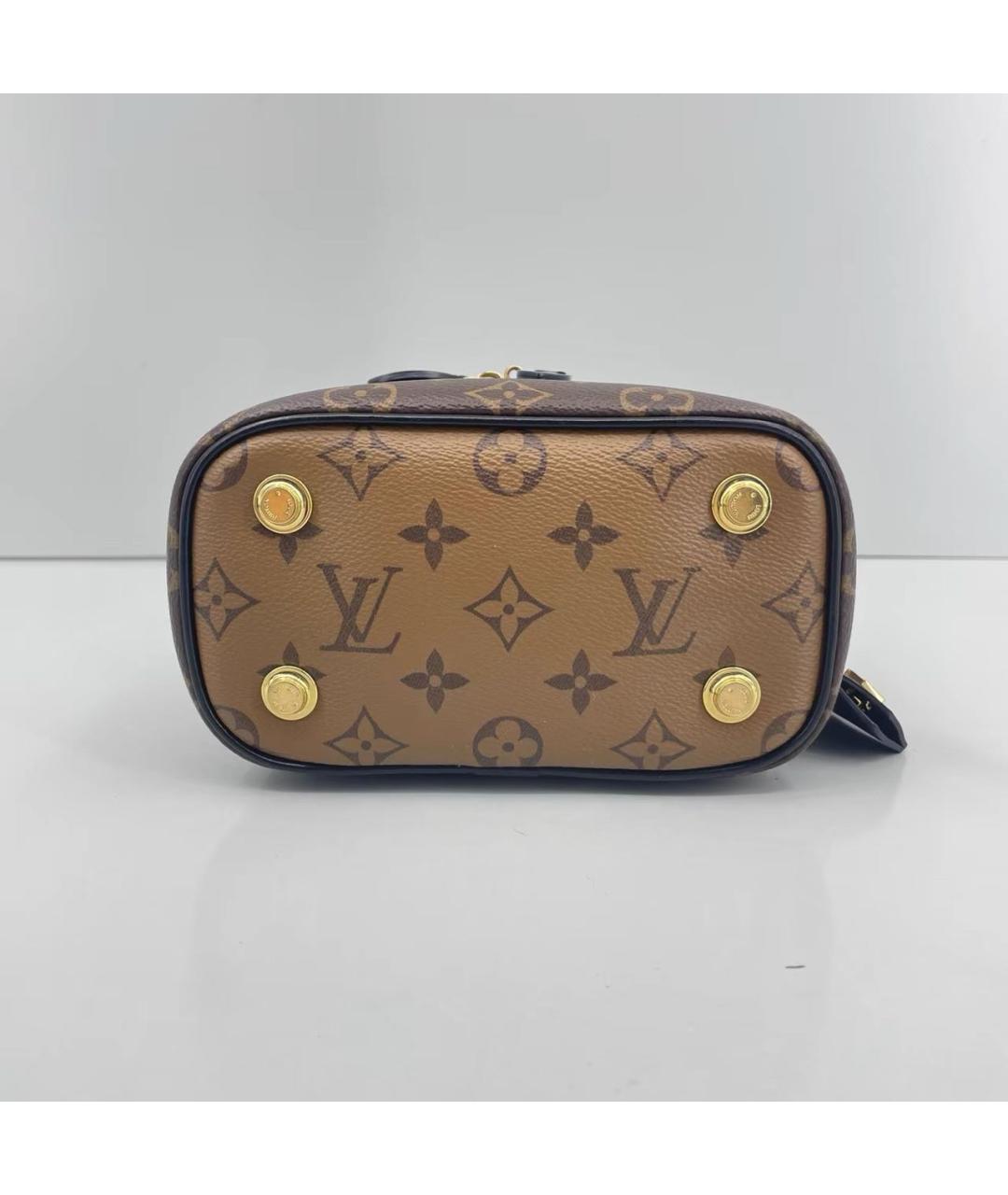 LOUIS VUITTON Коричневая кожаная сумка через плечо, фото 5