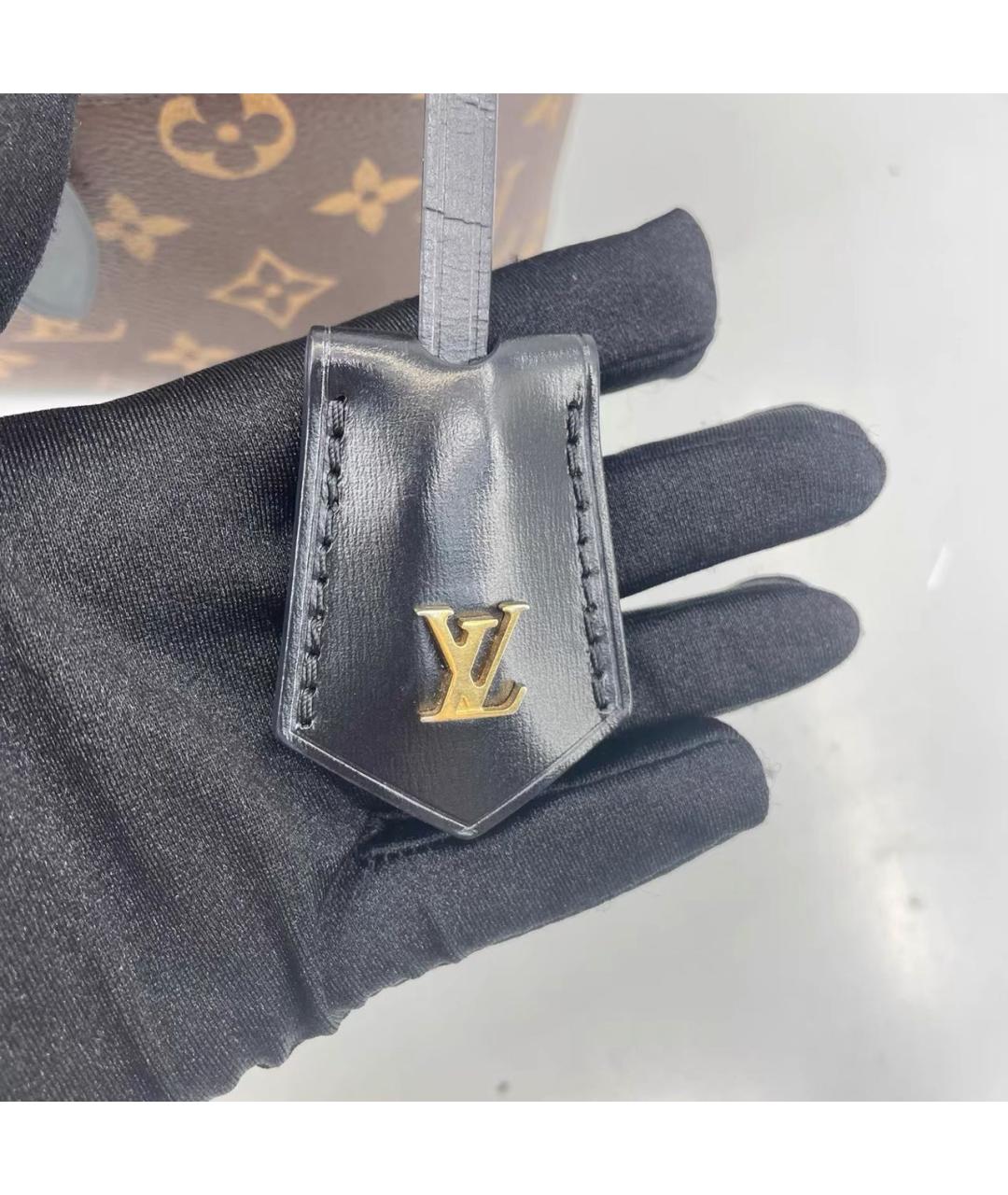 LOUIS VUITTON Коричневая кожаная сумка через плечо, фото 6