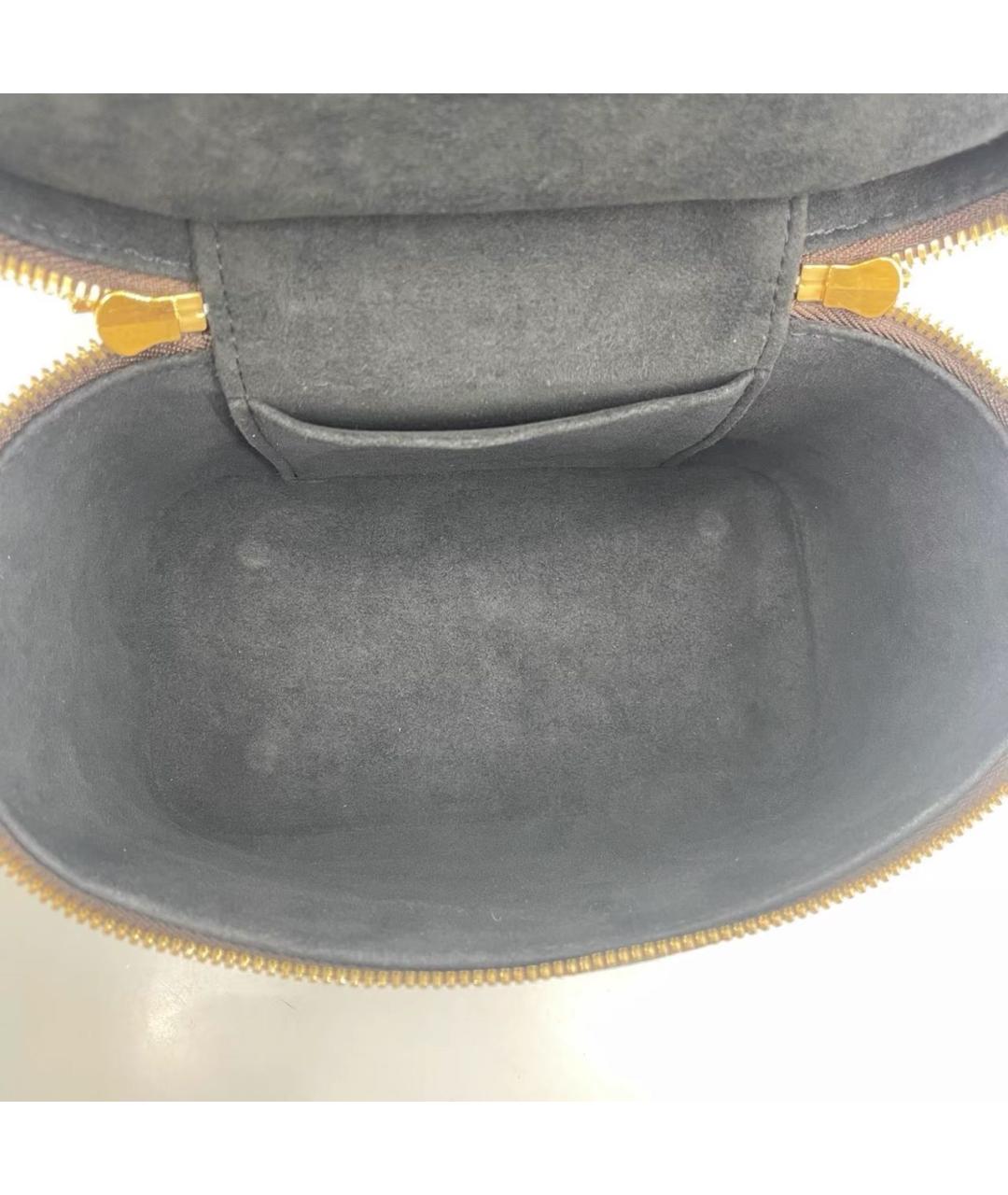 LOUIS VUITTON Коричневая кожаная сумка через плечо, фото 8