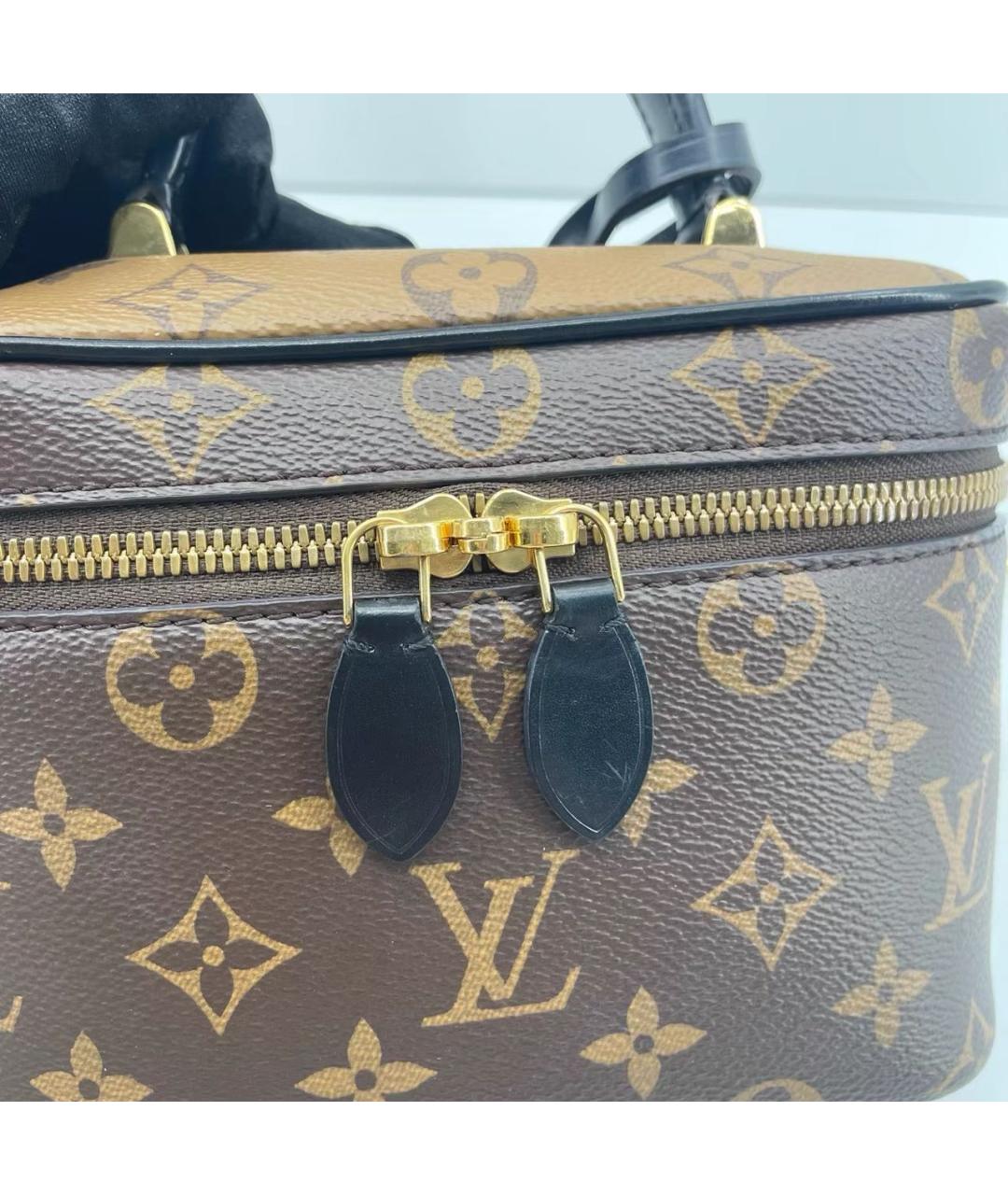 LOUIS VUITTON Коричневая кожаная сумка через плечо, фото 7
