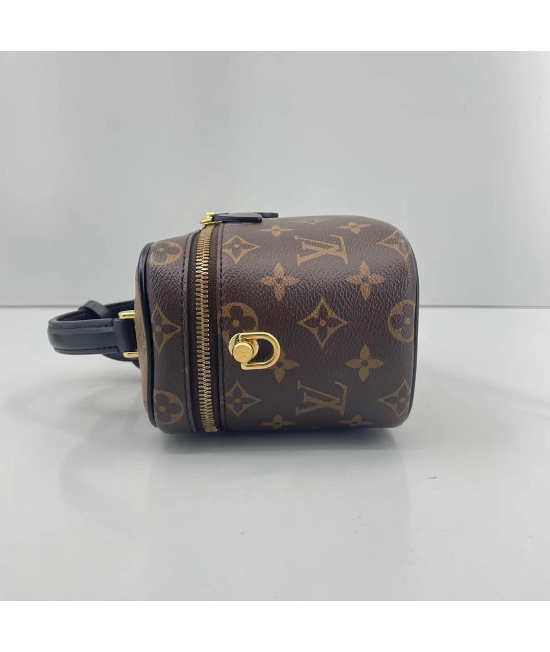 LOUIS VUITTON Коричневая кожаная сумка через плечо, фото 3