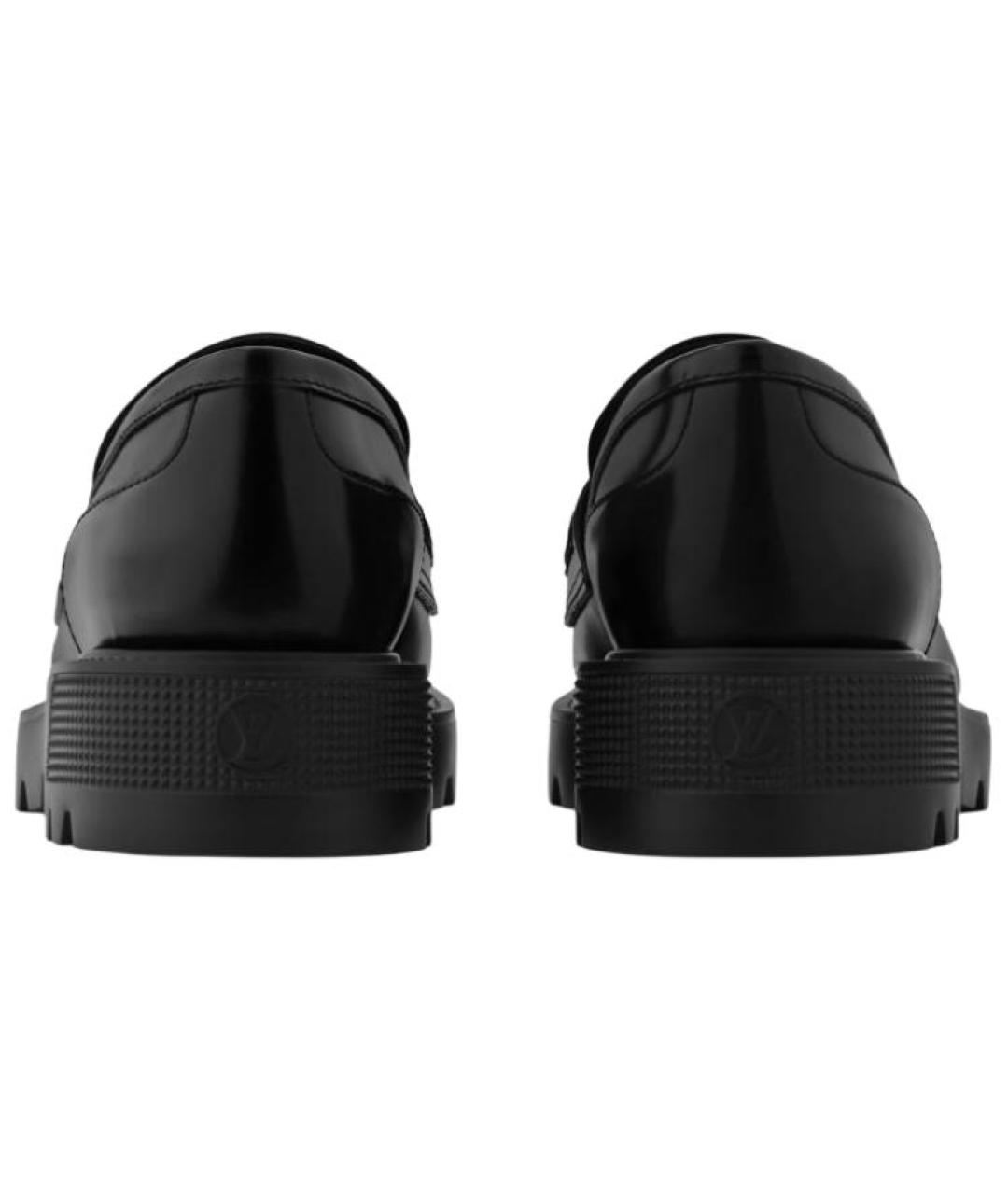 LOUIS VUITTON Черные кожаные лоферы, фото 5