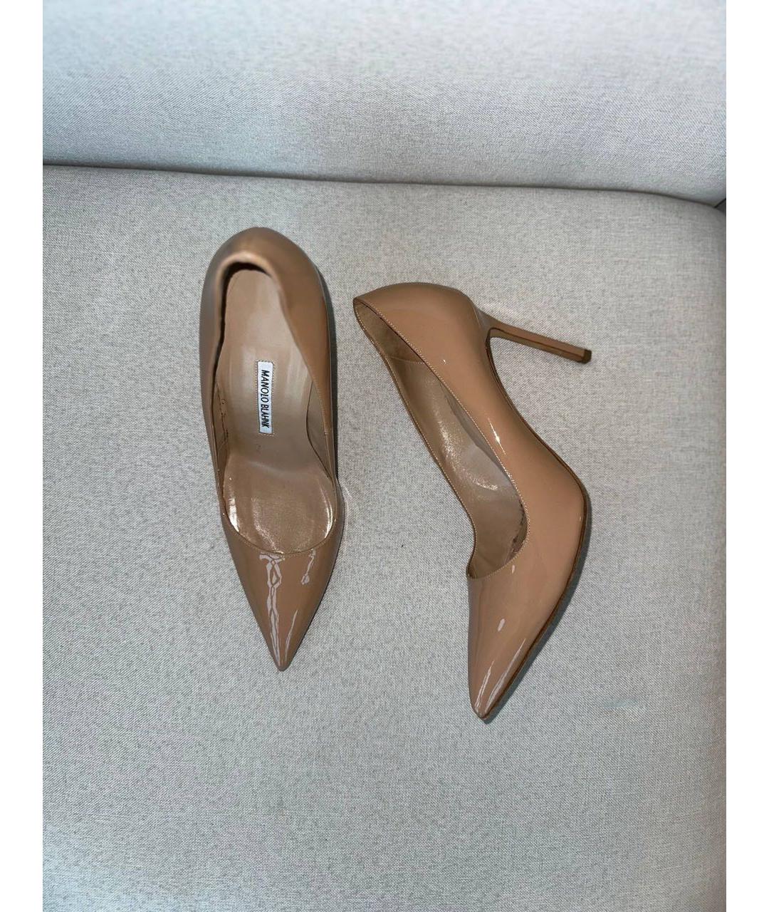 MANOLO BLAHNIK Бежевые туфли, фото 2