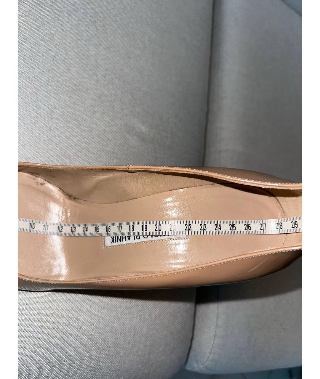 MANOLO BLAHNIK Бежевые туфли, фото 6