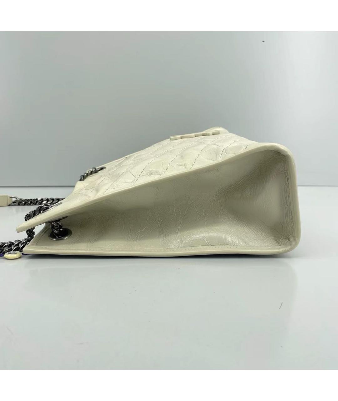 SAINT LAURENT Бежевая кожаная сумка тоут, фото 4