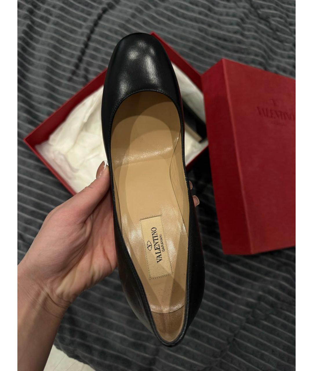 VALENTINO Черные кожаные туфли, фото 5