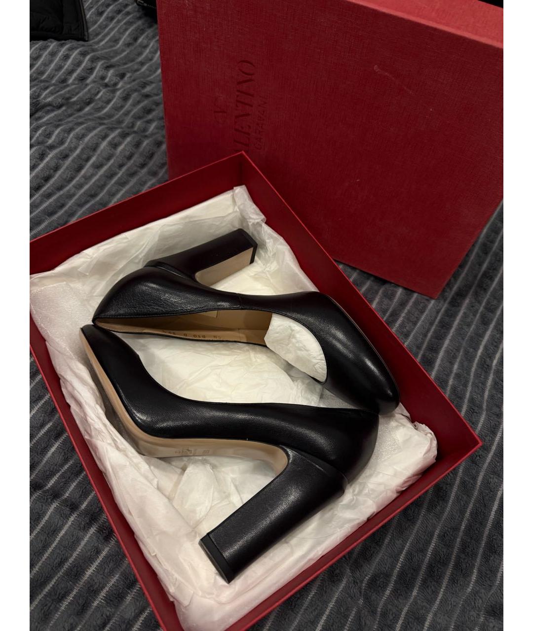 VALENTINO Черные кожаные туфли, фото 2