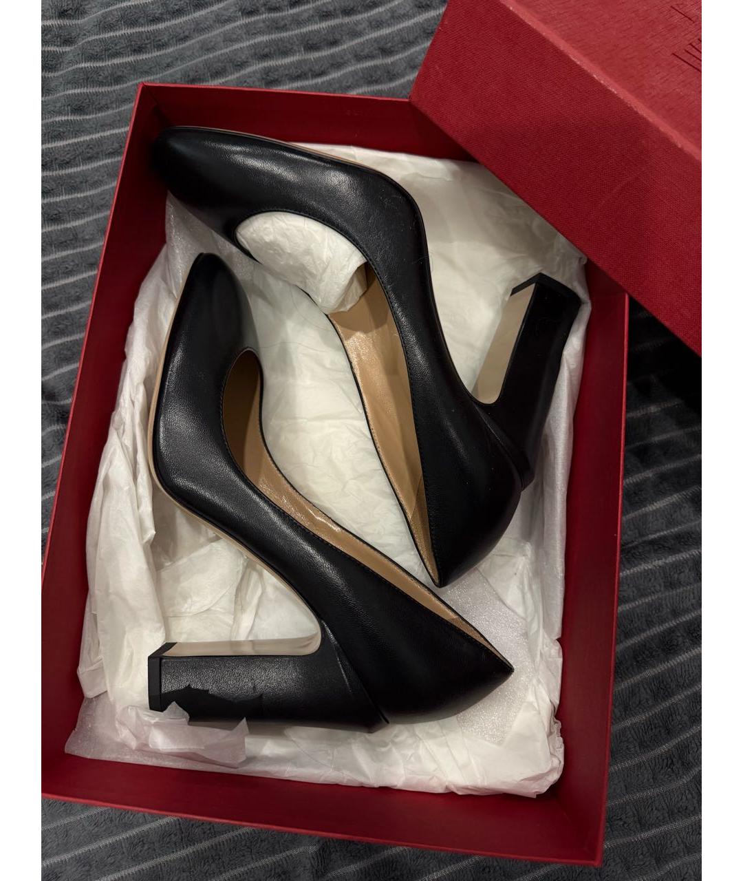VALENTINO Черные кожаные туфли, фото 7
