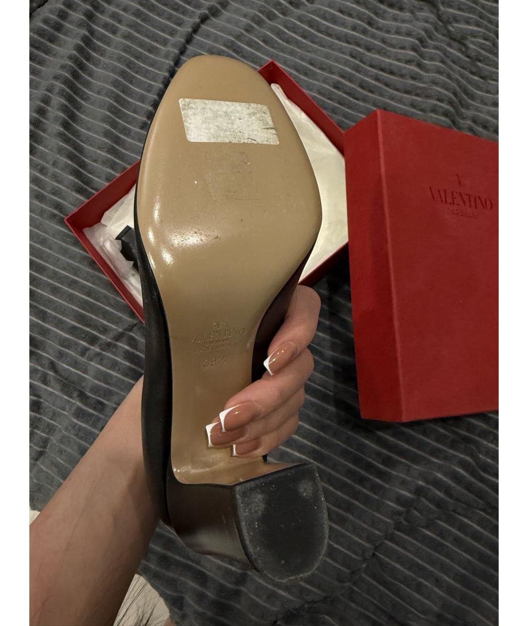VALENTINO Черные кожаные туфли, фото 3