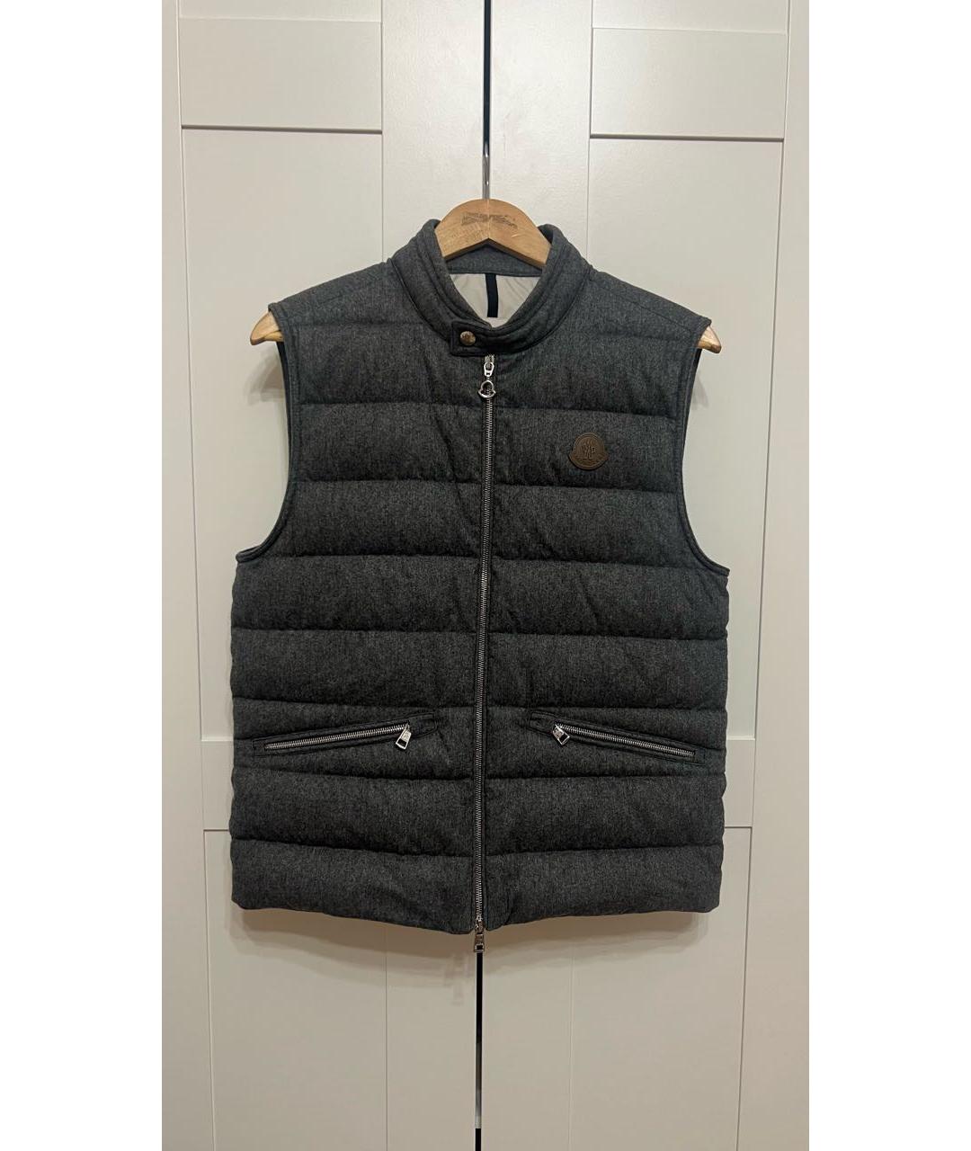 MONCLER Серый кашемировый жилет, фото 7