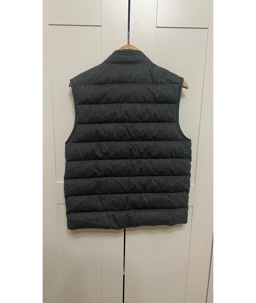 MONCLER Серый кашемировый жилет, фото 2