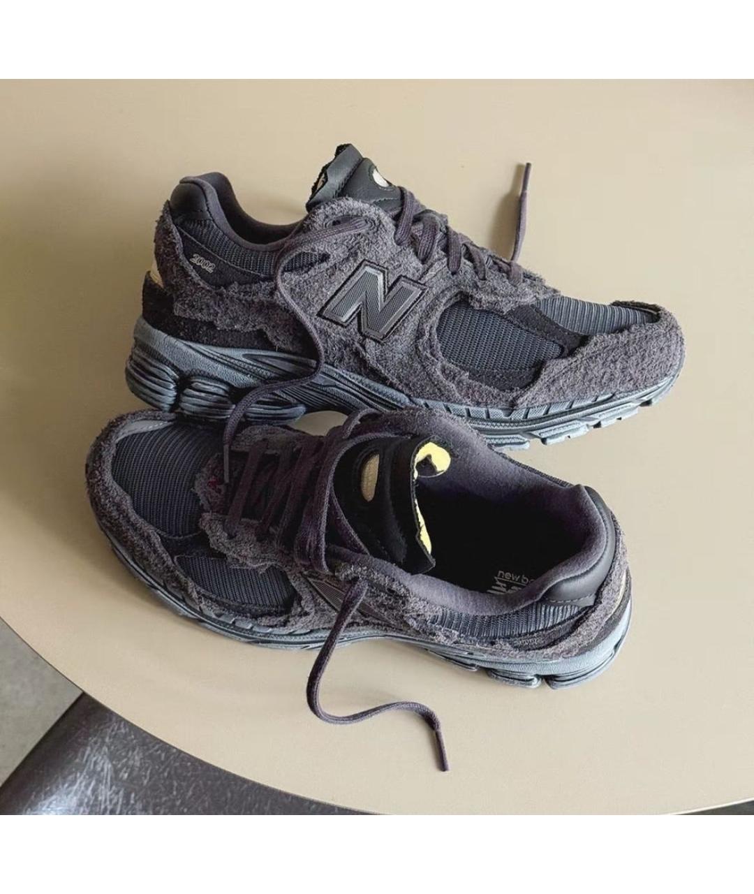 NEW BALANCE Черные замшевые низкие кроссовки / кеды, фото 2