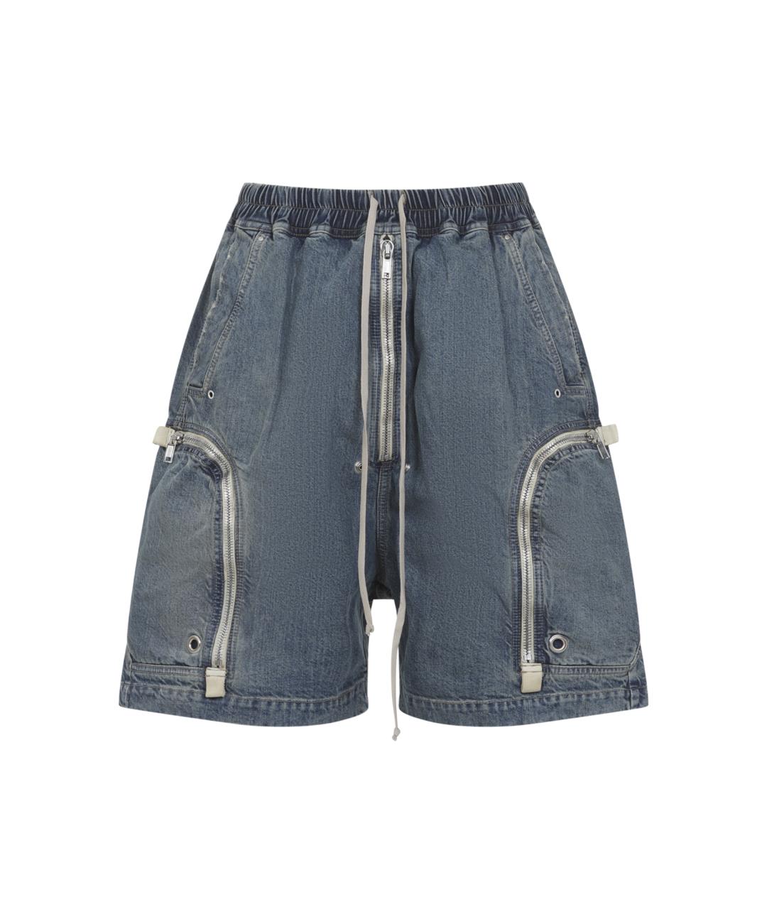 RICK OWENS DRKSHDW Синие хлопковые шорты, фото 1