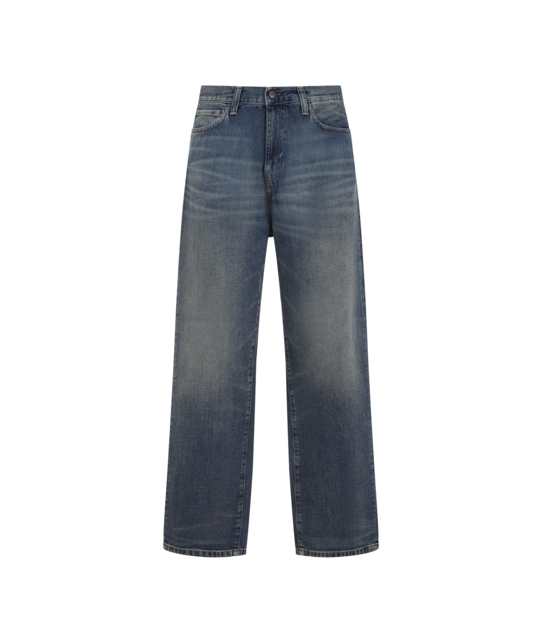 CARHARTT WIP Синие хлопковые прямые джинсы, фото 1