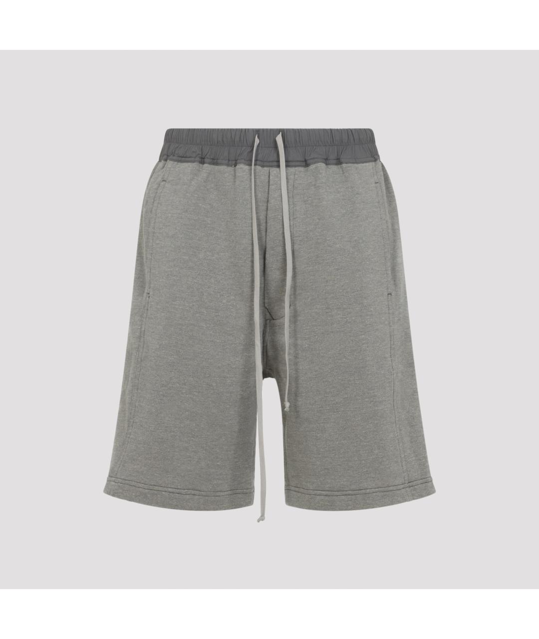 RICK OWENS DRKSHDW Серые хлопковые шорты, фото 2