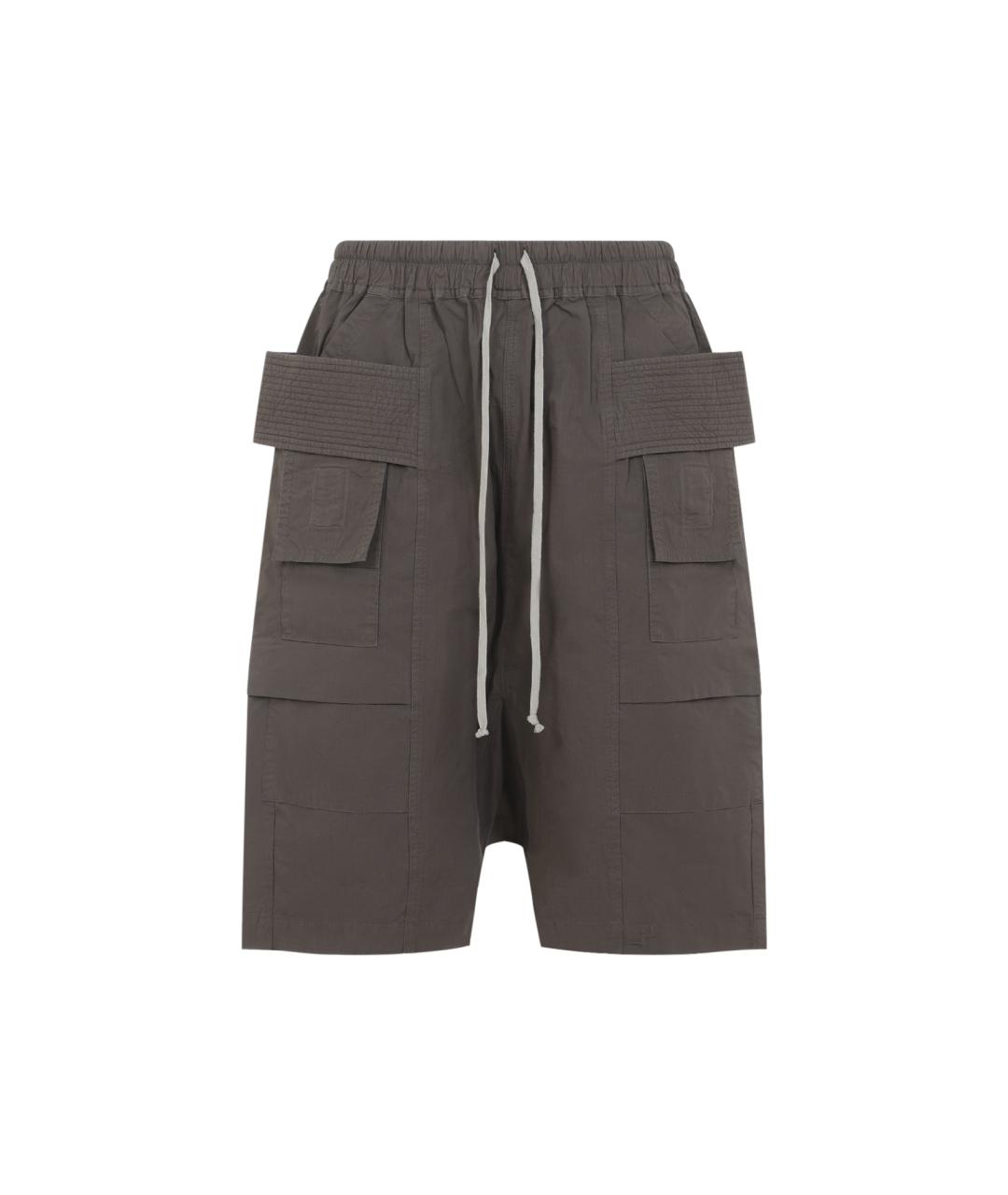 RICK OWENS DRKSHDW Коричневые хлопковые шорты, фото 1