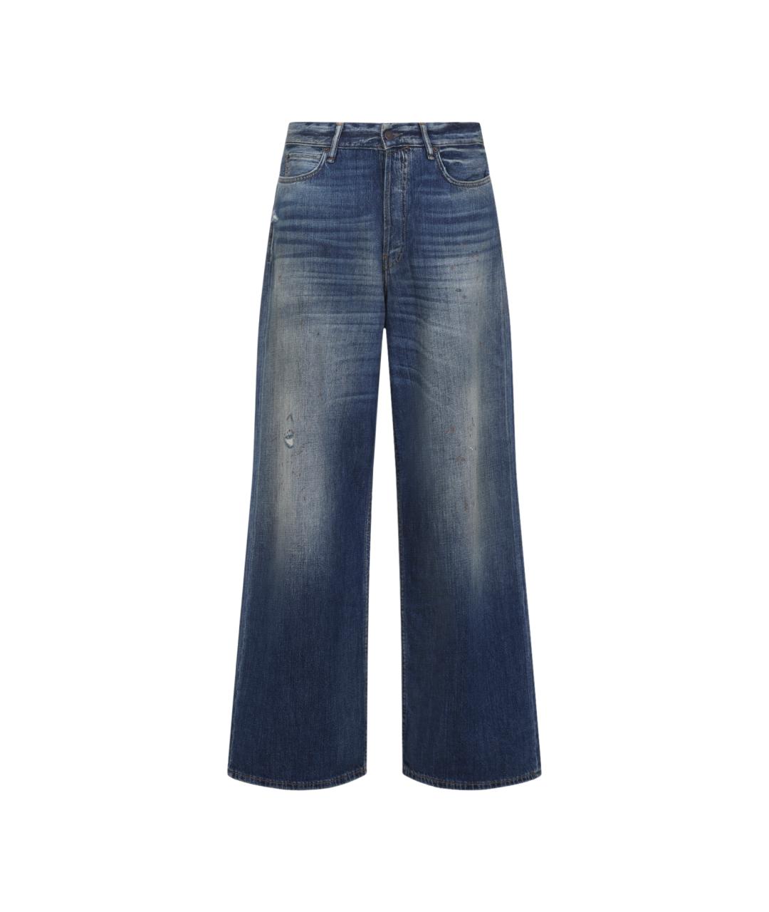 ACNE STUDIOS Синие хлопковые повседневные брюки, фото 1