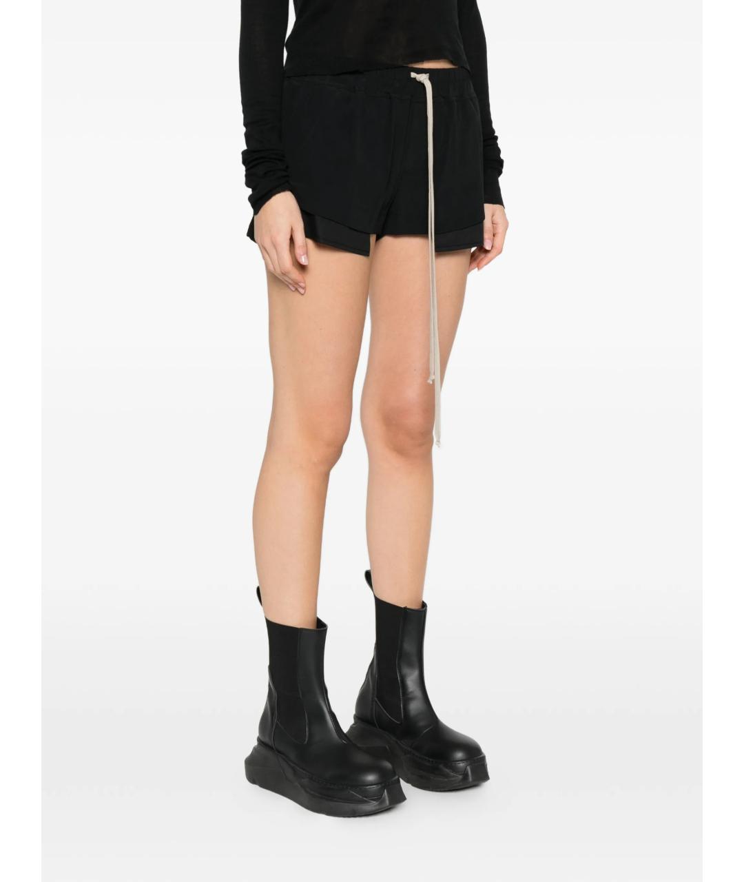 RICK OWENS Черные шелковые шорты, фото 3