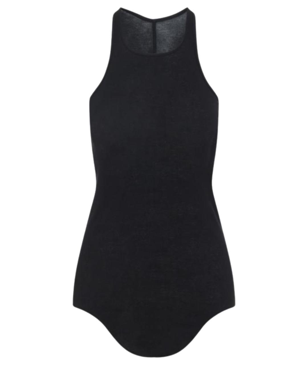 RICK OWENS Черная хлопковая майка, фото 1