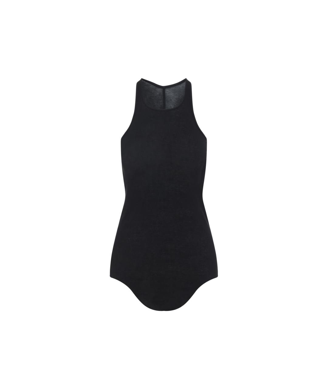 RICK OWENS Черная хлопковая майка, фото 3