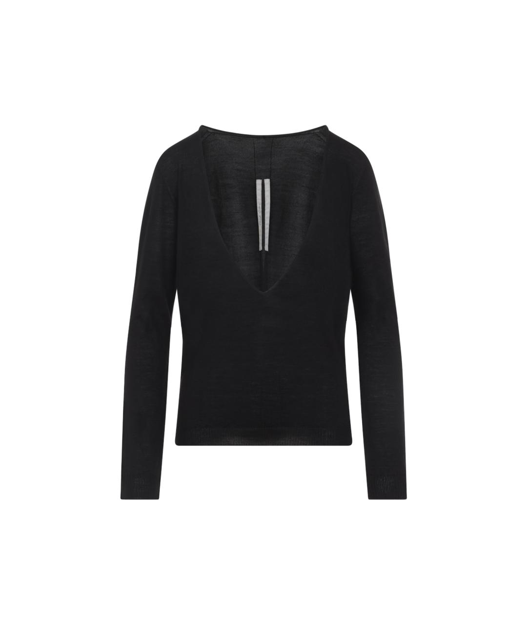 RICK OWENS Черный шерстяной джемпер / свитер, фото 1