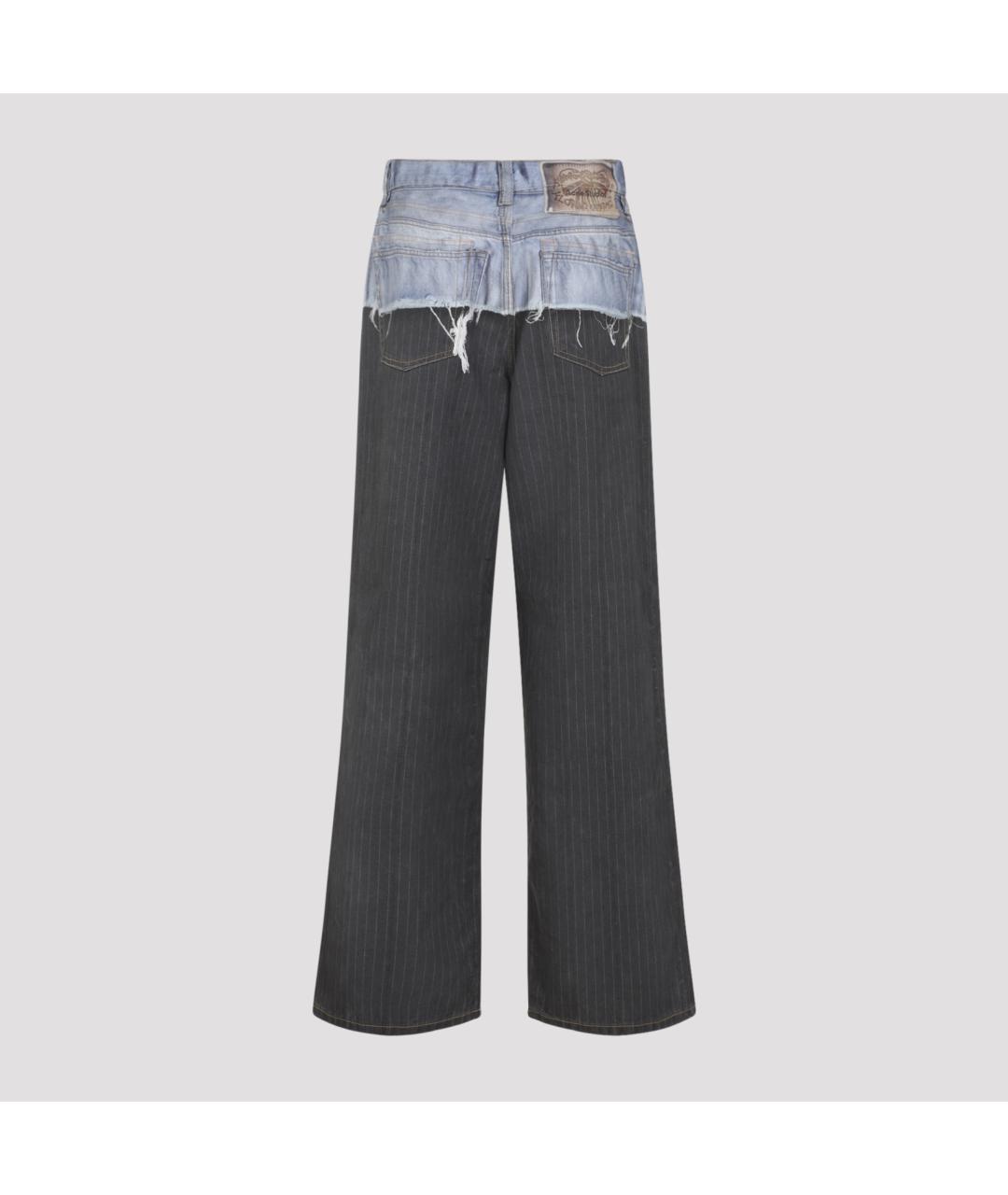 ACNE STUDIOS Синие хлопковые прямые джинсы, фото 3