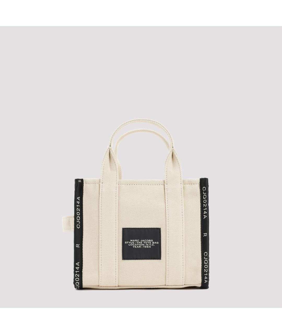 MARC JACOBS Бежевая тканевая сумка тоут, фото 3