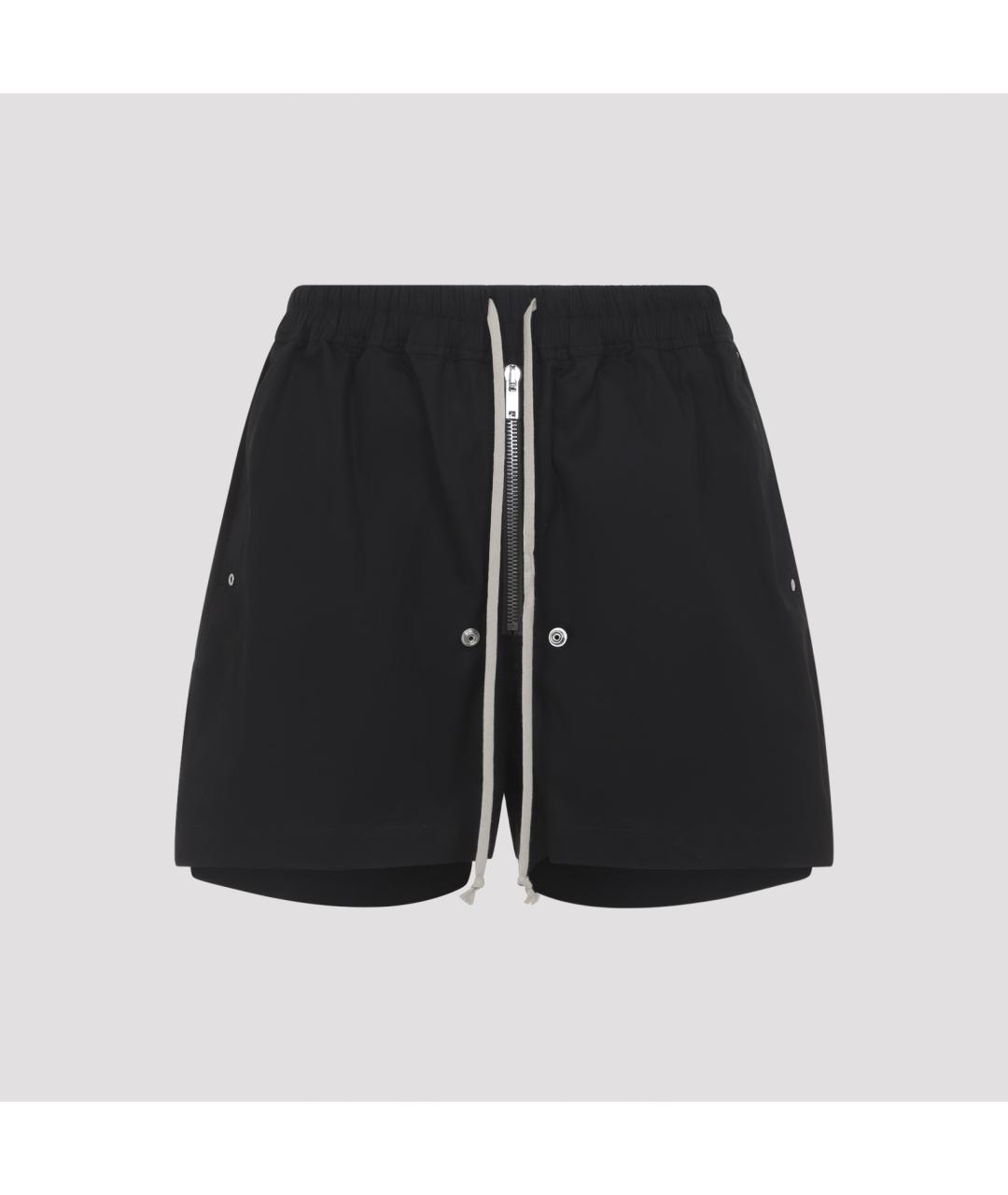 RICK OWENS Черные хлопковые шорты, фото 2