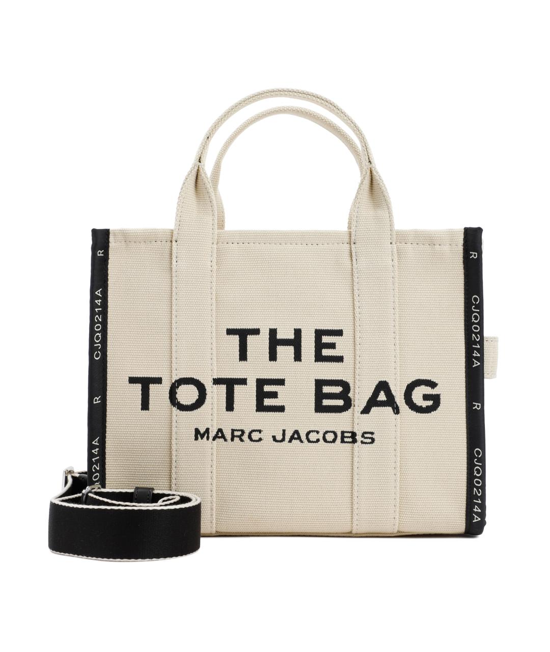 MARC JACOBS Белая тканевая сумка тоут, фото 1