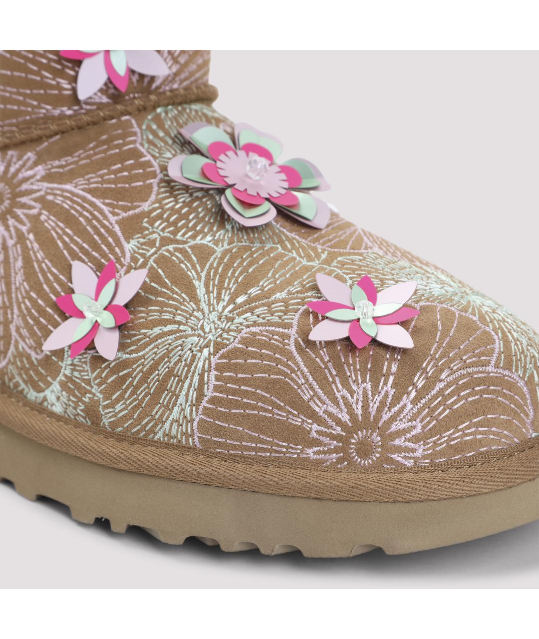 UGG AUSTRALIA Бежевые кожаные ботинки, фото 5