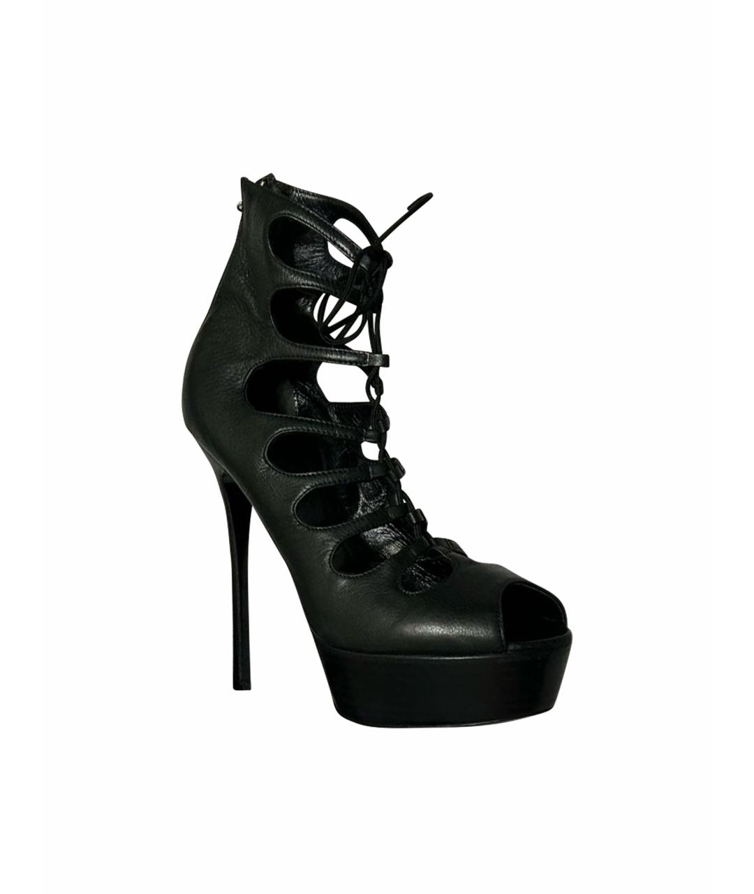 ALEXANDER MCQUEEN Антрацитовые ботильоны, фото 1