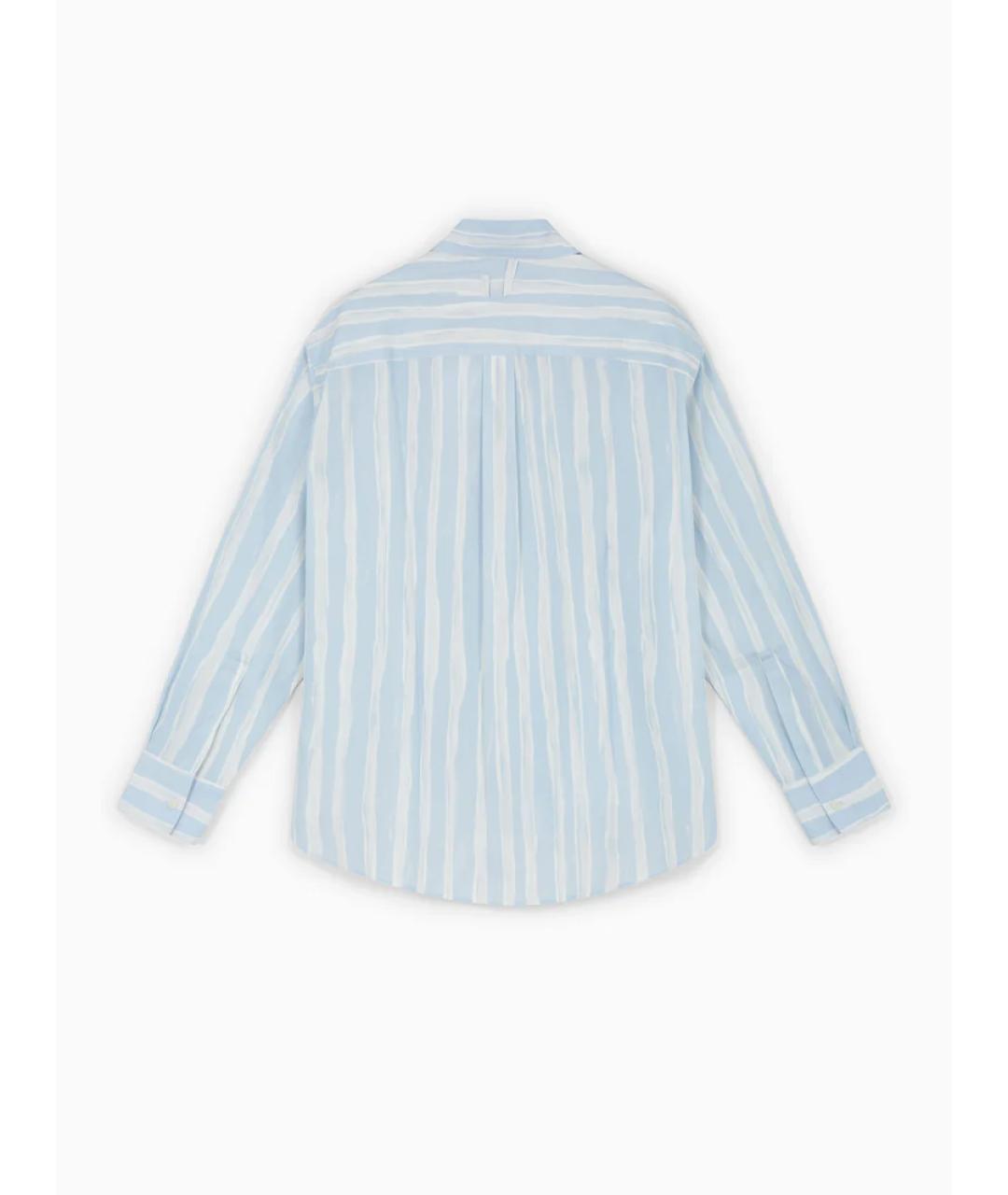 JACQUEMUS Голубая хлопковая кэжуал рубашка, фото 6