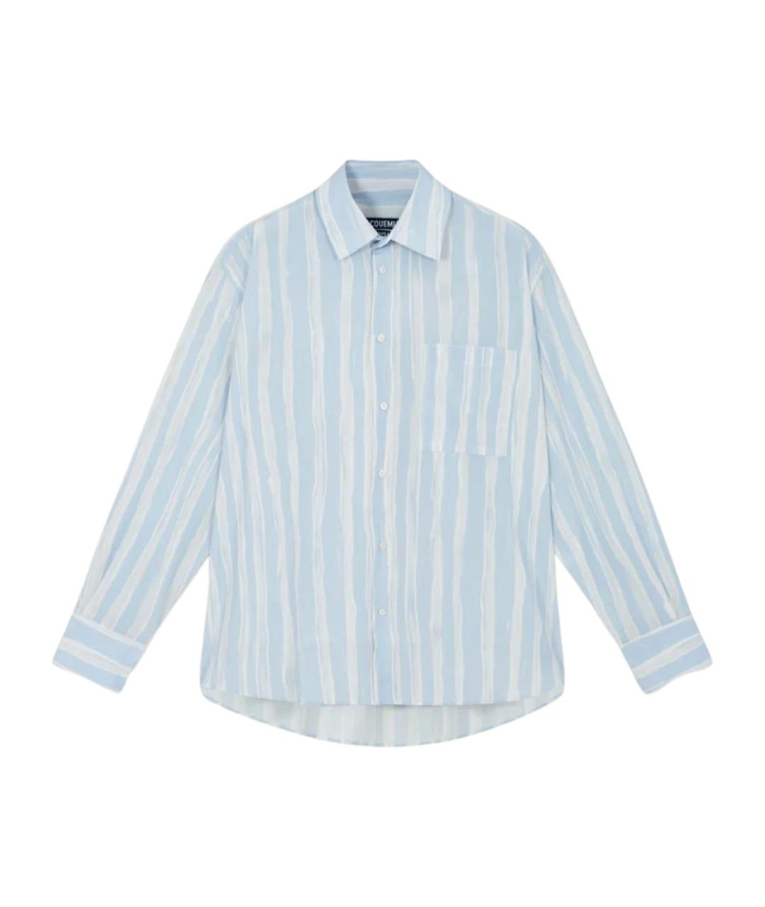 JACQUEMUS Голубая хлопковая кэжуал рубашка, фото 1