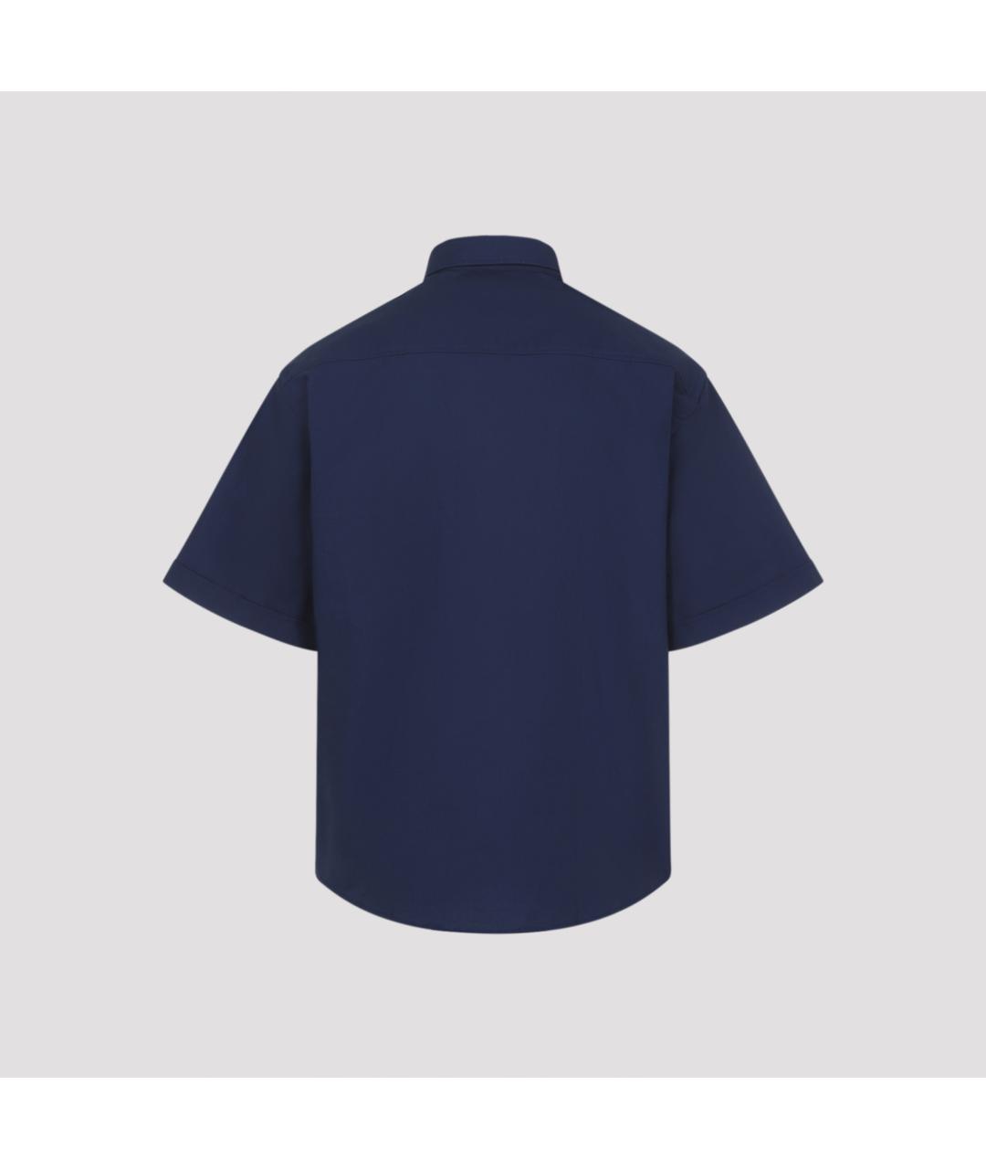 Ami Paris Синяя хлопковая кэжуал рубашка, фото 2