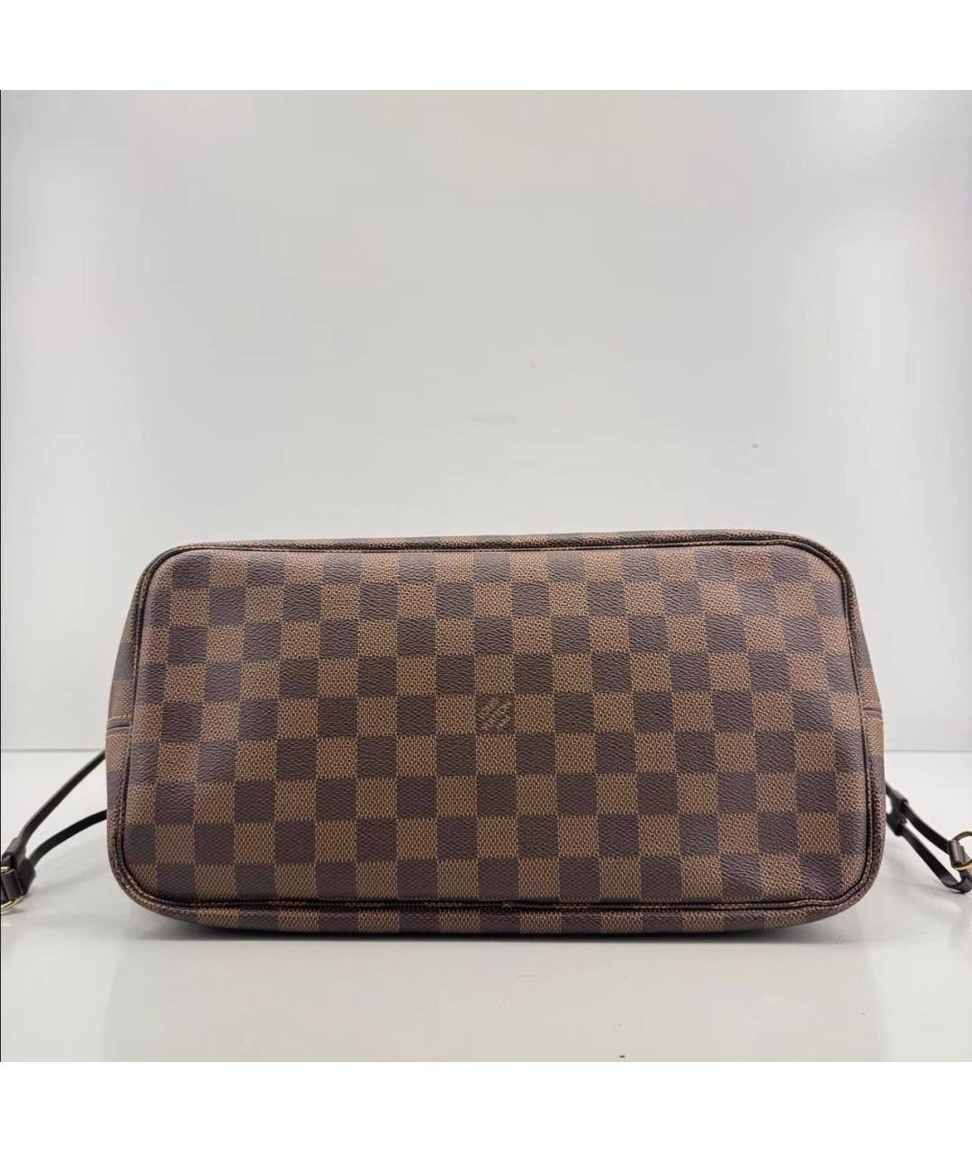 LOUIS VUITTON Коричневая кожаная сумка тоут, фото 3