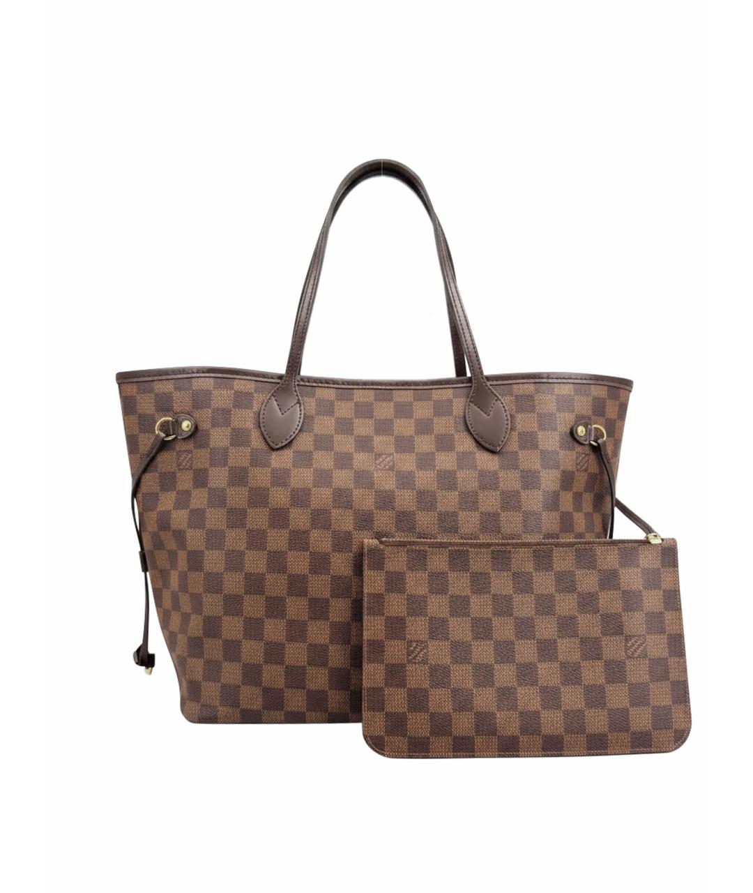 LOUIS VUITTON Коричневая кожаная сумка тоут, фото 1