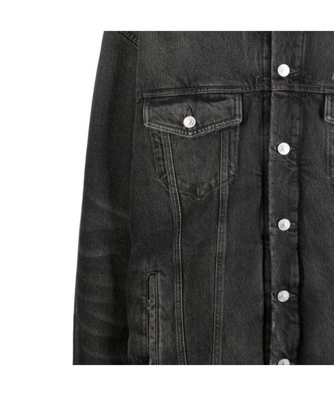 BALENCIAGA Черная деним куртка, фото 6