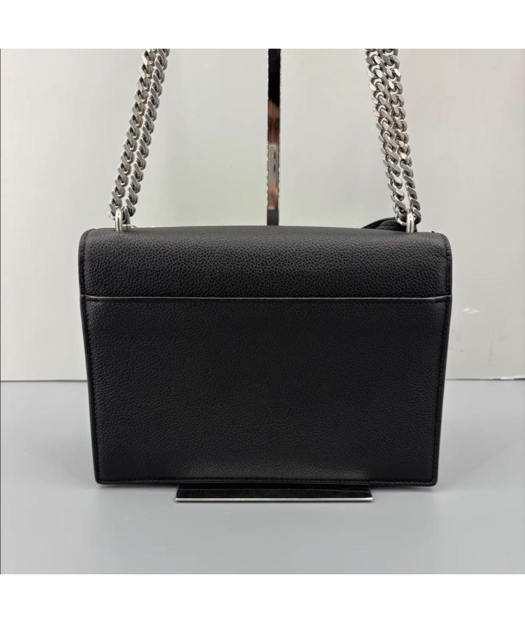 SAINT LAURENT Черная кожаная сумка через плечо, фото 3