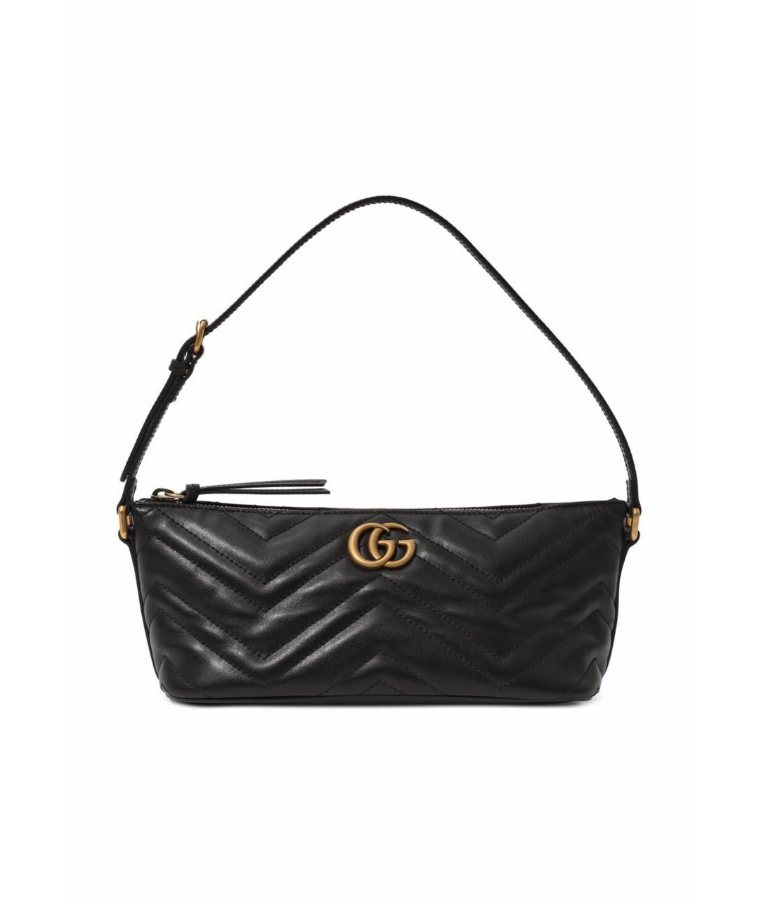 GUCCI Черная кожаная сумка с короткими ручками, фото 6