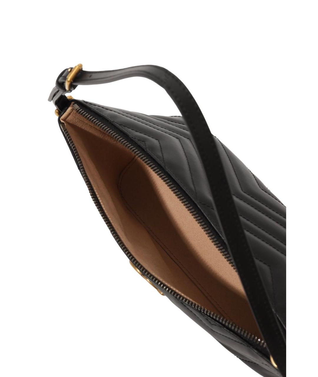 GUCCI Черная кожаная сумка с короткими ручками, фото 5