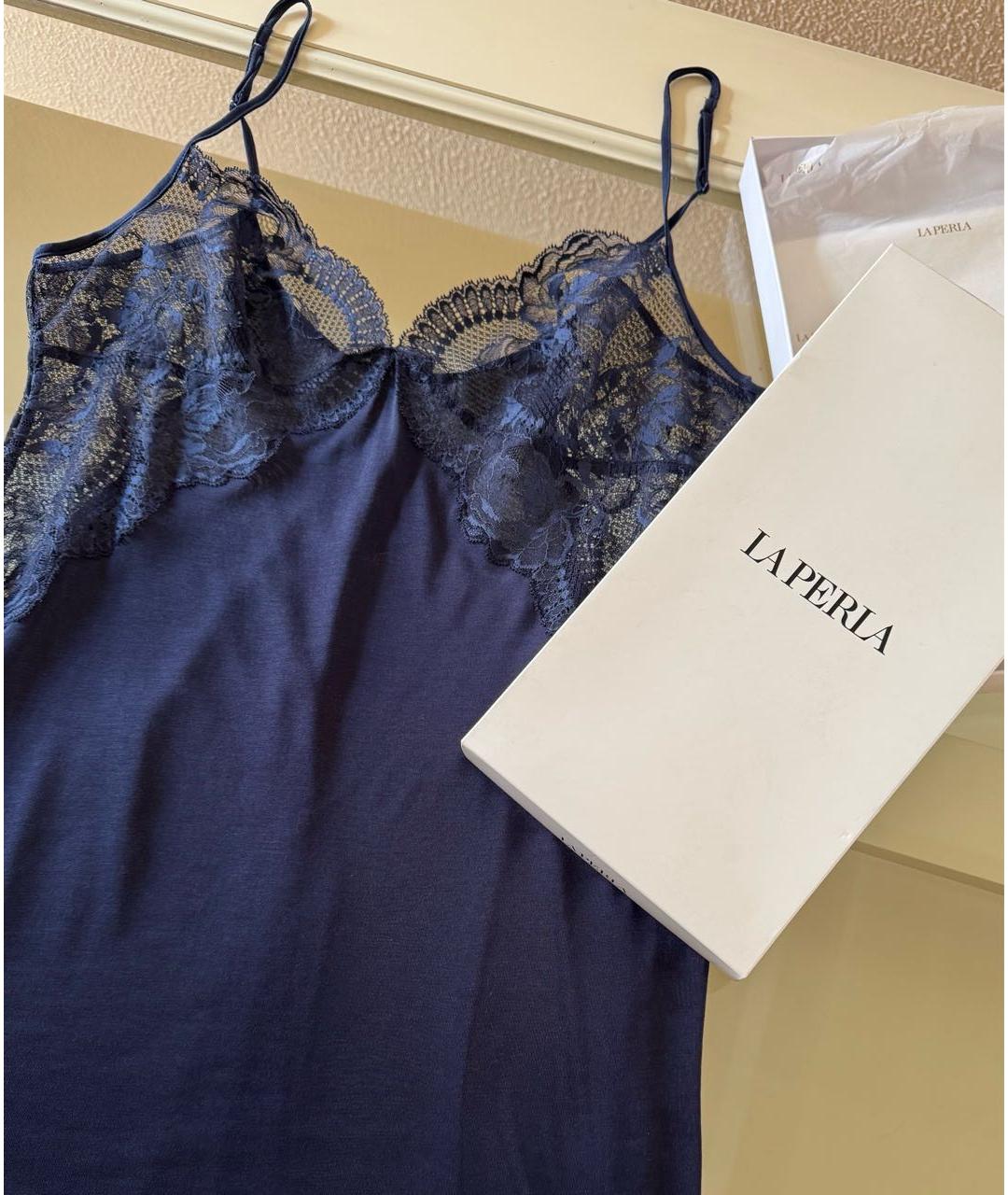 LA PERLA Темно-синяя пижамы и сорочки, фото 8